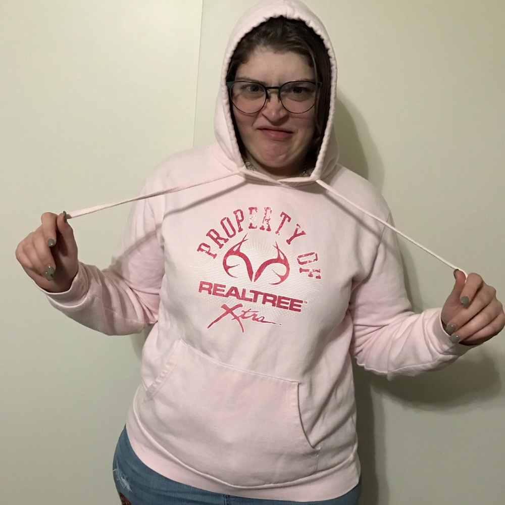 Real tree pink hoodie
